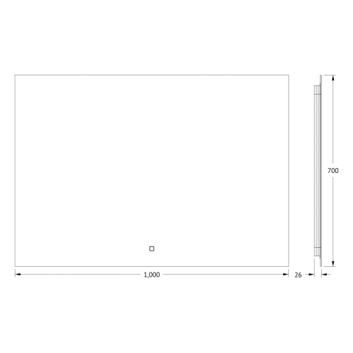 Зеркало в ванную Defesto GLOW DF 2509SH 100х70 - фото 2