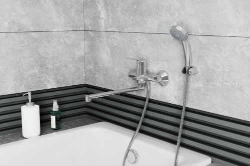 Смеситель для ванны Rush Edge ED7735-51 настенный хром - фото 3