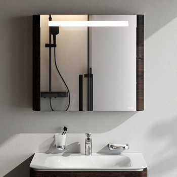 Зеркало-шкаф Am.Pm Sensation M30MCL0801TF 80х15х70 подвесной цвет табачный дуб