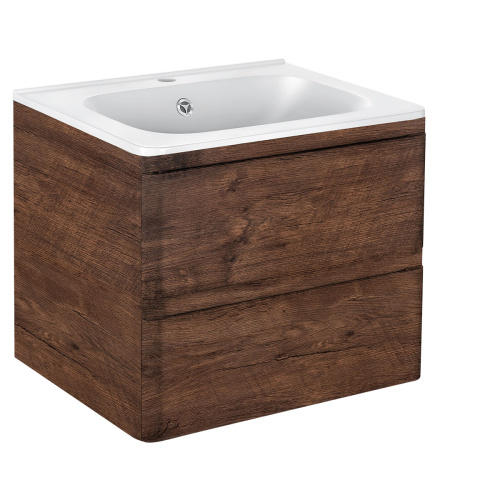 Тумба под раковину Vincea Vico VMC-2V600RW 59х47х50 подвесная цвет коричневый - фото 5