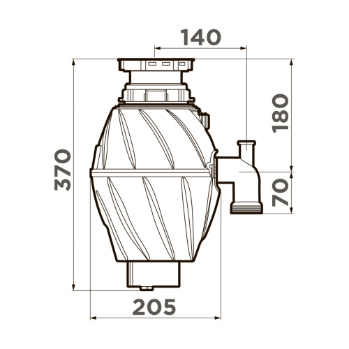 Измельчитель пищевых отходов Omoikiri Nagare 500 4995060 - фото 2