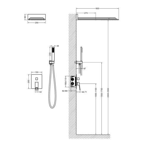 Душевая система Timo Saona SX-2370/00SM встраиваемая в стену - фото 5