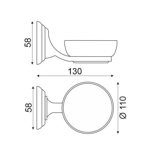 Мыльница Maretti Karla KA8012010 - фото 5