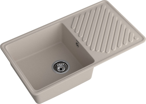 Кухонная мойка Granfest Quarz 53 песочный 85х48 цвет бежевый поверхность матовая - фото 2