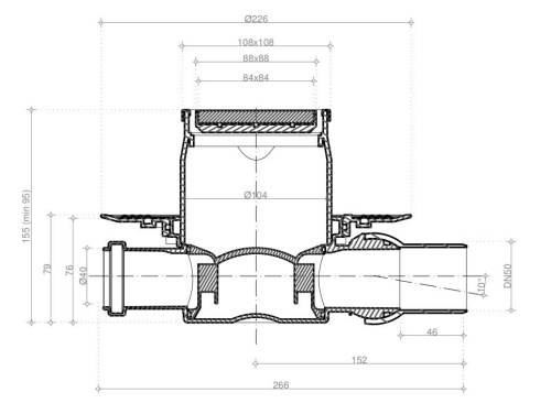 Душевой трап Pestan Dry Mask 13000069 напольный - фото 2