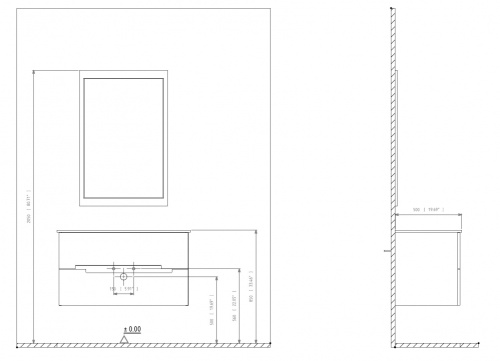 Тумба с раковиной Orka Lodi 5005888 100х50х57 цвет белый/черный - фото 3
