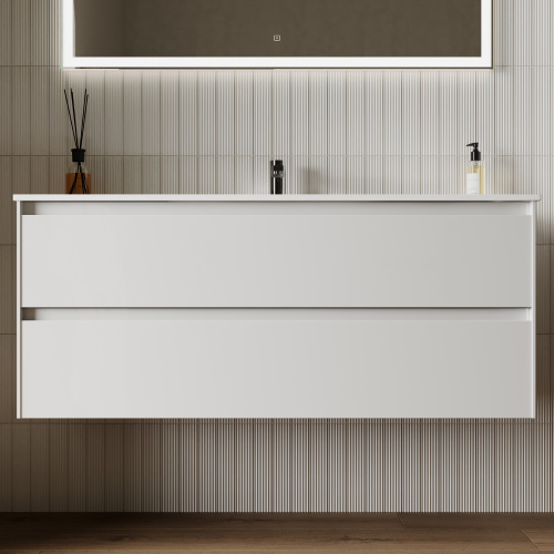 Тумба под раковину Sancos Cento CN120-1W 119х45х50 подвесная цвет белый глянцевый - фото 4