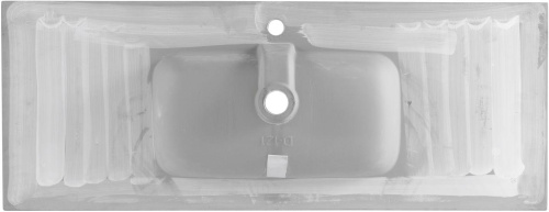 Раковина керамическая Allen Brau Glority 1.35010.20 120х47 полувстраиваемая цвет белый 1 отверстие под смеситель - фото 4