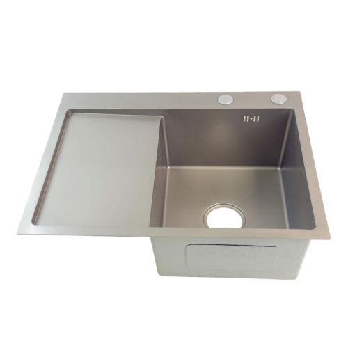 Кухонная мойка Fmark FSC6550T-R 65х50 цвет серый поверхность матовая - фото 2