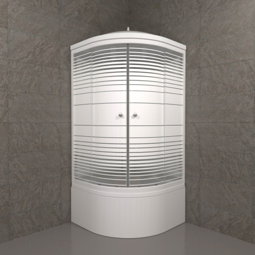 Душевая кабина Тритон Полосы Щ0000061836 90х90 четверть круга с крышей ориентация универсальная - фото 3