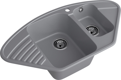 Кухонная мойка Granfest Quarz 14 темно-серый 93х50 цвет темно-серый поверхность матовая - фото 2