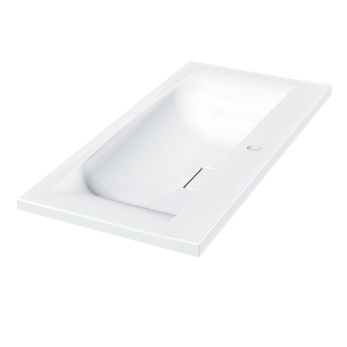 Раковина из искусственного камня Vincea VCB-3M900W 90х45 встраиваемая цвет белый 1 отверстие под смеситель - фото 4