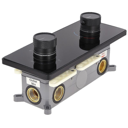 Душевая система ALMAes Tiber TVZ-8805 встраиваемая цвет черный с термостатом - фото 5