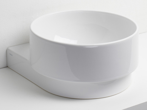 Раковина из санфаянса Simas PO 05 37х43 подвесная цвет белый глянцевый - фото 2