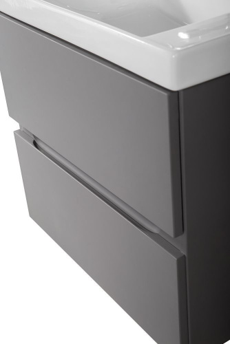 Тумба под раковину Art&Max TECHNO AM-Techno-900-2C-SO-ZB815 87х46х50 подвесная цвет смоки софт - фото 3