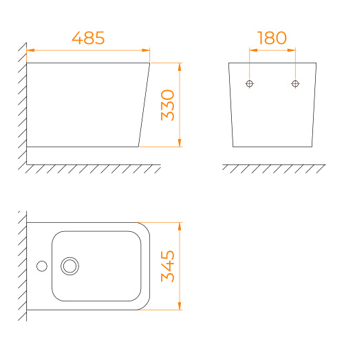 Биде RGW 65430281-01 подвесное - фото 2