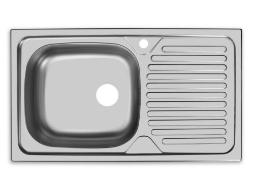 Кухонная мойка Ukinox Классика CLM760.435 -GT5K 2L 44х76 цвет нержавеющая сталь поверхность матовая - фото 2