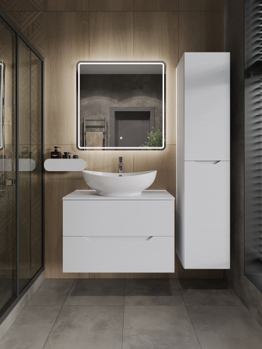 Тумба с раковиной Orange Line Li-80TuwMDF+B08-585W 81х46х73 - фото 5