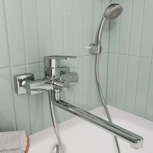 Смеситель для ванны Milardo Poli POLSB00M10 настенный хром - фото 2