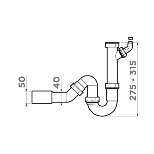 Сливная трубка для измельчителя Omoikiri NA-01 4956655 - фото 2