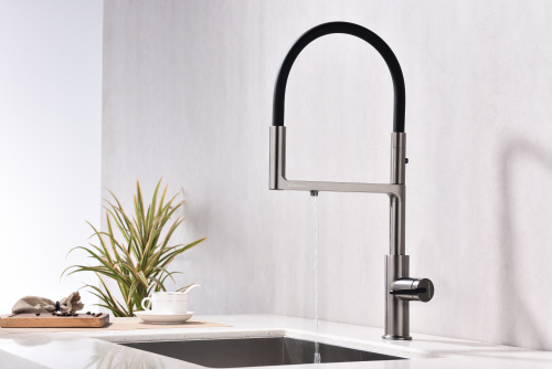 Смеситель для кухни Paulmark TORNADO To213402-GM на раковину беретта - фото 3