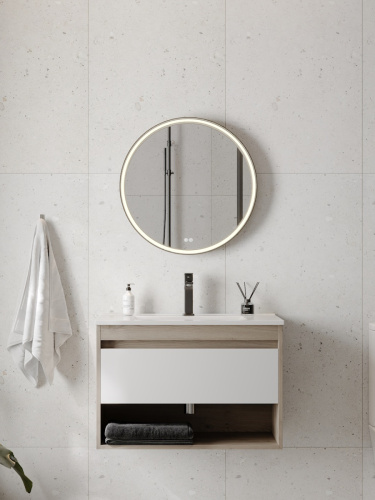 Раковина из сантехнического фарфора Teymi Ritta T51005 76х47 встраиваемая цвет белый 1 отверстие под смеситель - фото 4