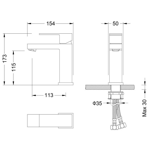 Смеситель Timo Selene 2061/16F на раковину белый матовый - фото 2