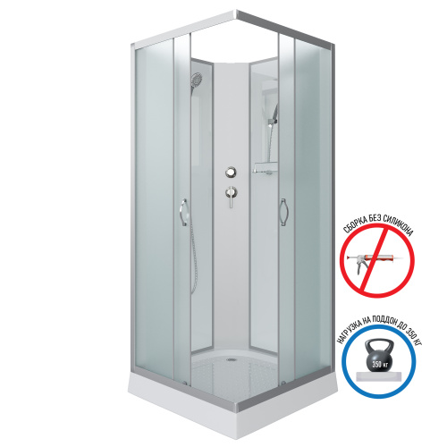 Душевая кабина Niagara Classic 11011423BK 90х90 квадратная без крыши ориентация универсальная - фото 2