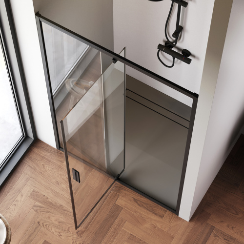 Душевая дверь Am.Pm Gem W90G-120-1P-BT 120х195 стекло прозрачное профиль черный матовый - фото 4