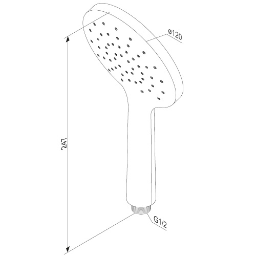 Душевая лейка Damixa Jupiter 977020000 круглая - фото 4
