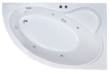 Ванна акриловая гидромассажная Royal Bath ALPINE RB819102ST-R 170х100 пристенная асимметричная с каркасом
