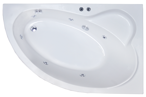Ванна акриловая гидромассажная Royal Bath ALPINE RB819102ST-R 170х100 пристенная асимметричная с каркасом