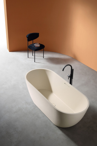 Ванна из искусственного камня Abber Frankfurt AM9941MBE 170х75 отдельностоящая овальная с каркасом - фото 3