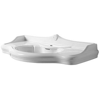 Раковина из санфаянса Azzurra Jubilaeum JULP1106200MBI (JUB200/110 bi))*1 112х62 подвесная цвет белый 1 отверстие под смеситель