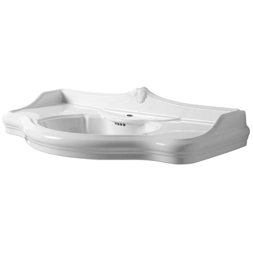 Раковина из санфаянса Azzurra Jubilaeum JULP1106200MBI (JUB200/110 bi))*1 112х62 подвесная цвет белый 1 отверстие под смеситель