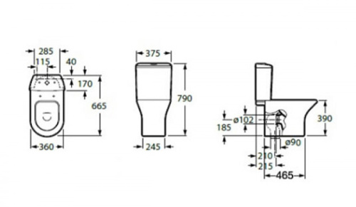 Чаша унитаза напольная Roca Leon 7342649000 цвет белый без бачка без сиденья смыв торнадо - фото 3
