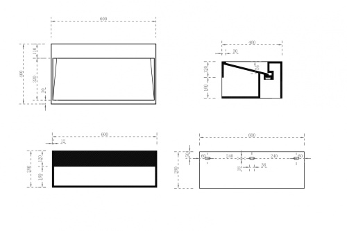 Тумба с раковиной Abber AS2645-0.6 60х46х28 подвесная цвет белый матовый - фото 5