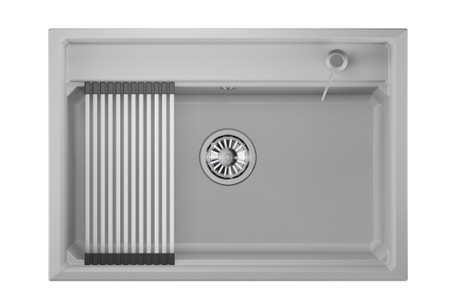Кухонная мойка Granula Kitchen Space 7301, АРКТИК 73х51 цвет арктик поверхность матовая - фото 2