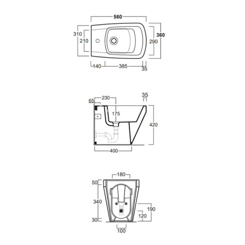 Биде Simas Baden Baden BB04bi*1 напольное - фото 2