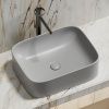 Раковина из сантехнического фарфора Ceramica Nova ELEMENT CN6052MSG 50х40 накладная цвет серый без отверстий под смеситель