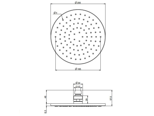 Верхний душ Fima Carlo Frattini F2224/2CR хром - фото 2