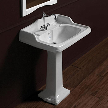 Раковина из санфаянса Simas Arcade AR834bi*1 73х54 подвесная цвет белый 1 отверстие под смеситель