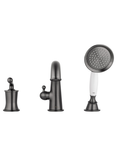 Смеситель Wonzon & Woghand Steam WW-88659008-BGM на борт ванны графит - фото 2