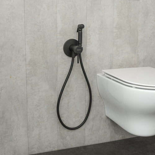 Гигиенический душ со смесителем Mariani B14185NXW черный матовый - фото 3