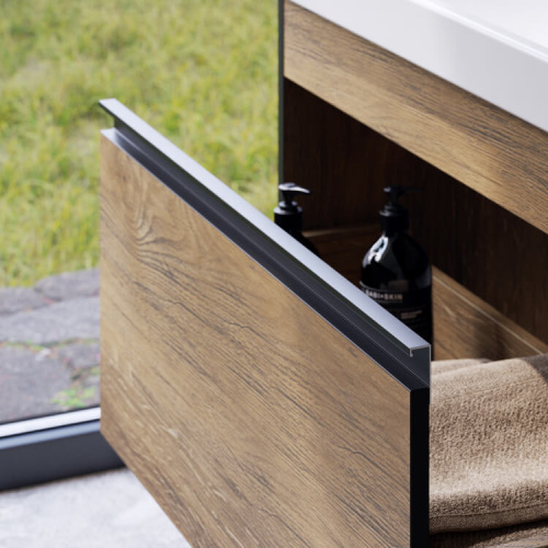 Тумба под раковину Aqwella Y URB0108DB 77х44х46 подвесная цвет коричневый - фото 3