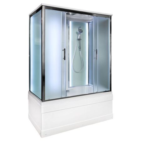 Душевой бокс AvaCan  EM4516LED 160х85 стекло матовое профиль хром