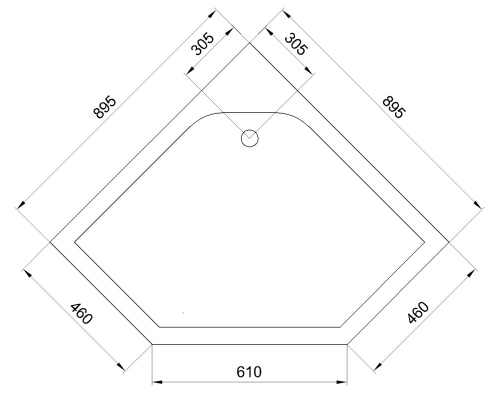 Душевой поддон Royal Bath TR RB90TR 90х90 акрил белый с ножками - фото 3