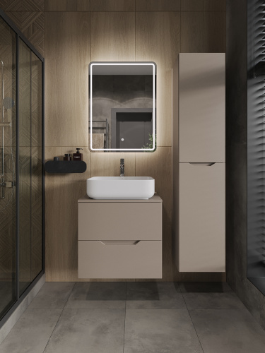 Тумба с раковиной Orange Line Li-60TuLMDF+B05-500W 61х46х70 - фото 5