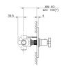 Смеситель для душа Nicolazzi Termostatico 4914BZ18 встраиваемый в стену бронза (внешняя часть) с термостатом