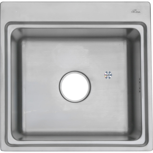 Кухонная мойка Melana 223 t (*5) 49х48 цвет хром поверхность матовая - фото 3